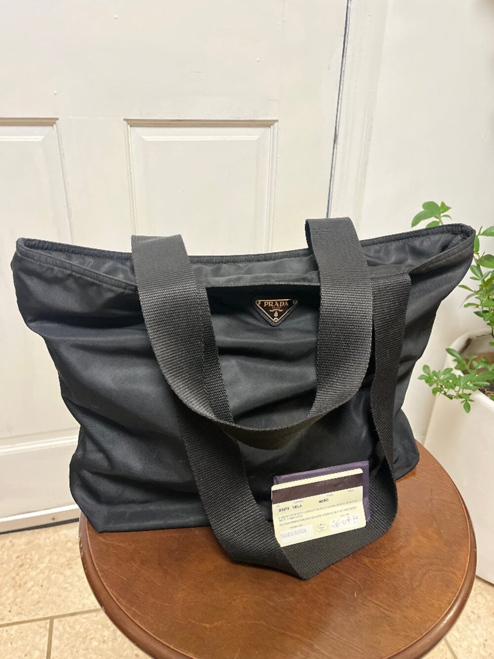 Y2K Black Prada Nylon shoulder bag purse - Picture 6 of 14